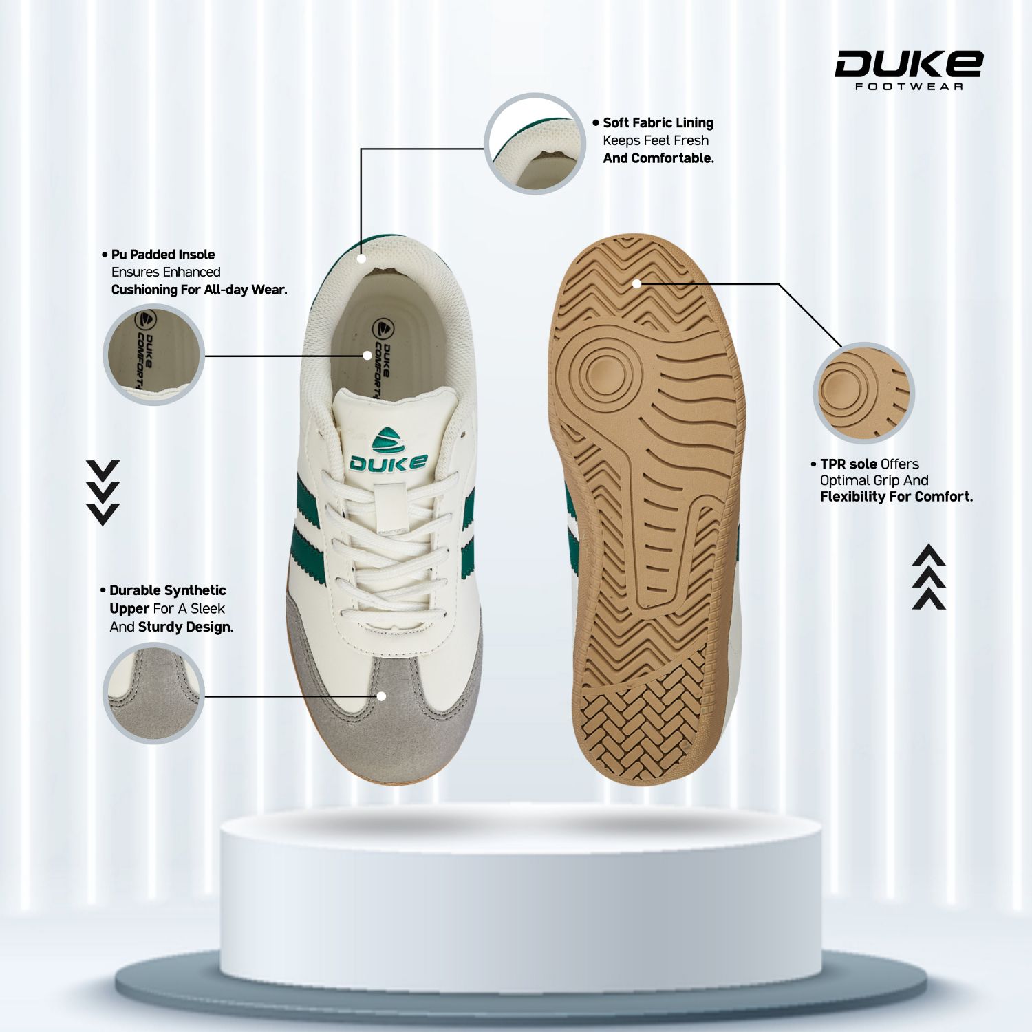 Duke Women's Streetstripe Sneakers (XFOL1567)