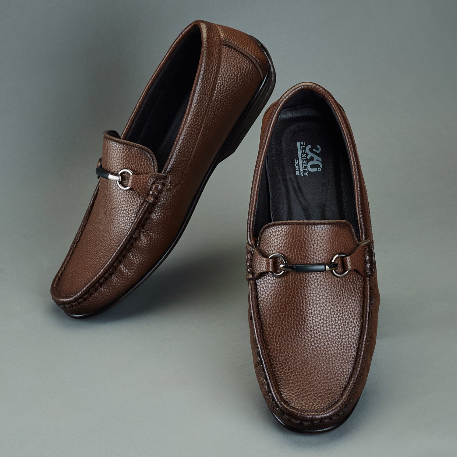 Duke Men Textured 360 Flexible Loafers (FWOL4025)
