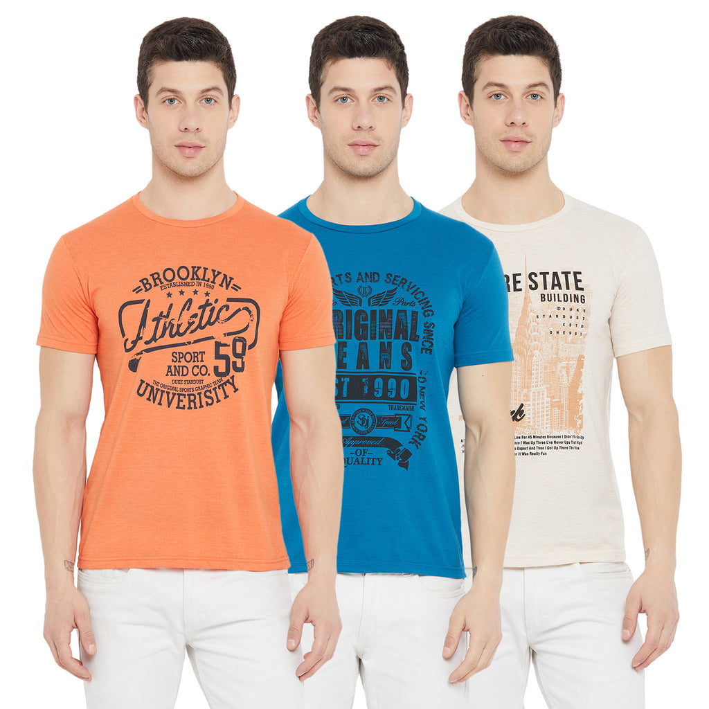 Duke Stardust Men T-Shirt Combo Pack of 3(SDVP35)