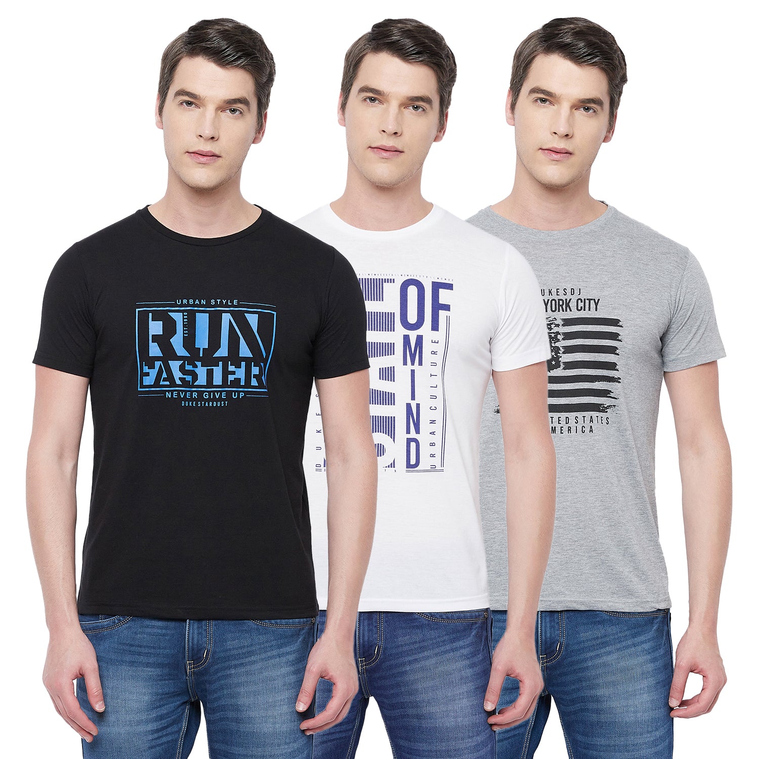 Duke Urban Men Half Sleeve Cotton T-shirt (ONSDVP37)