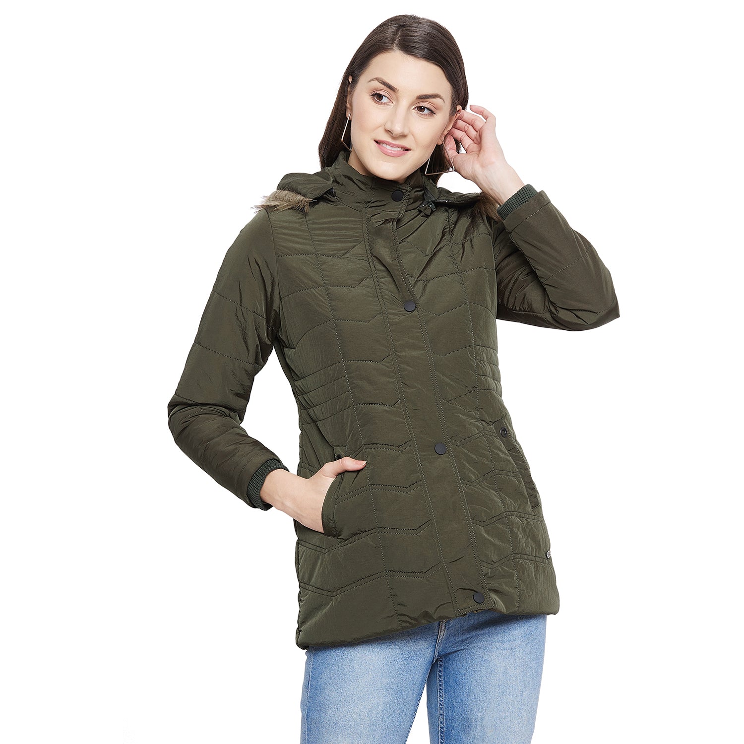 Duke Stardust Women Full Sleeve Padded Jacket (SDZ6691)