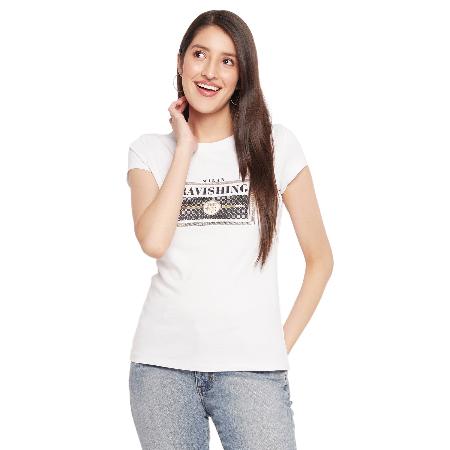 Duke Stardust Women Short Sleeve Round Neck Top (LFX893)