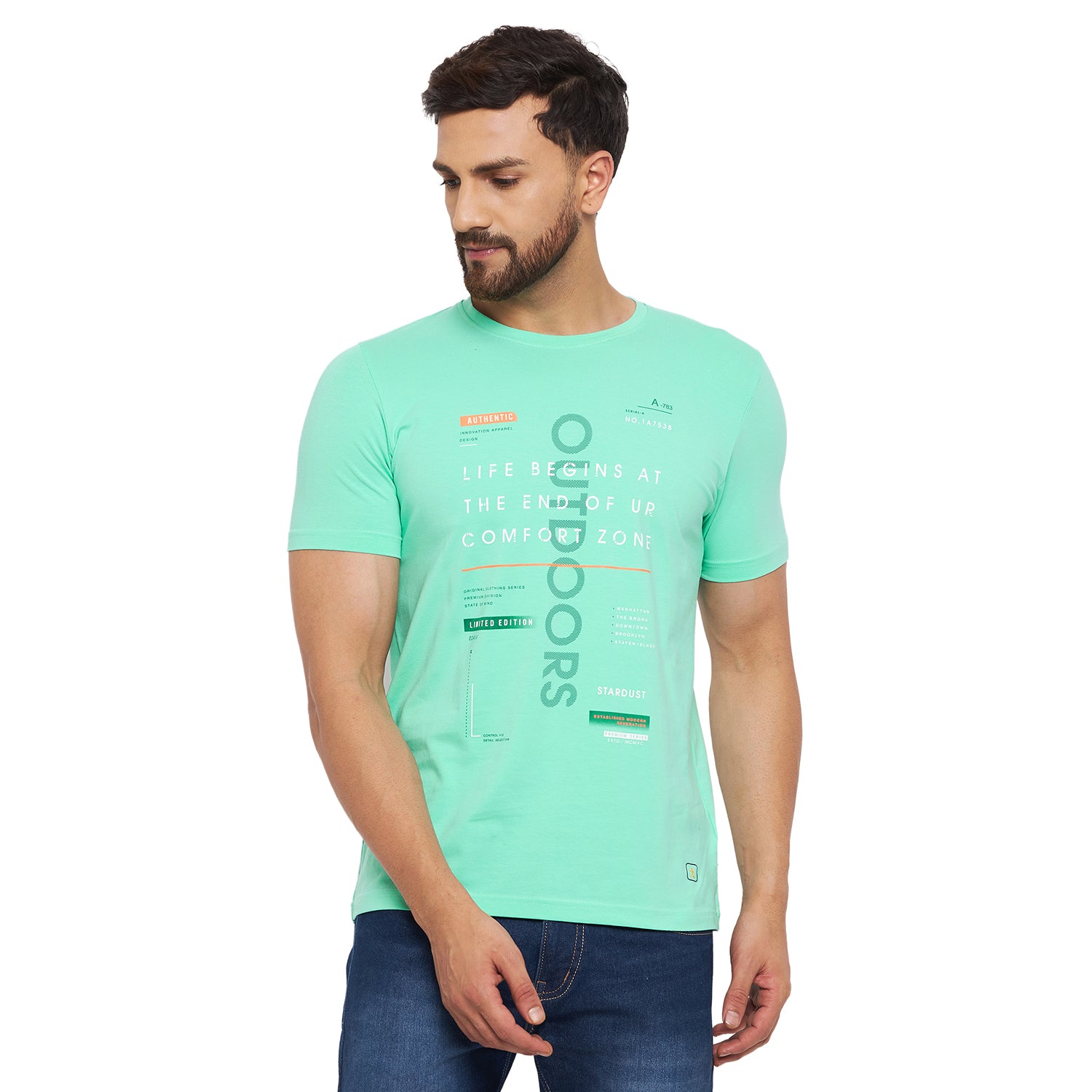 Duke Stardust Men Half Sleeve Cotton T-shirt (LF4917)