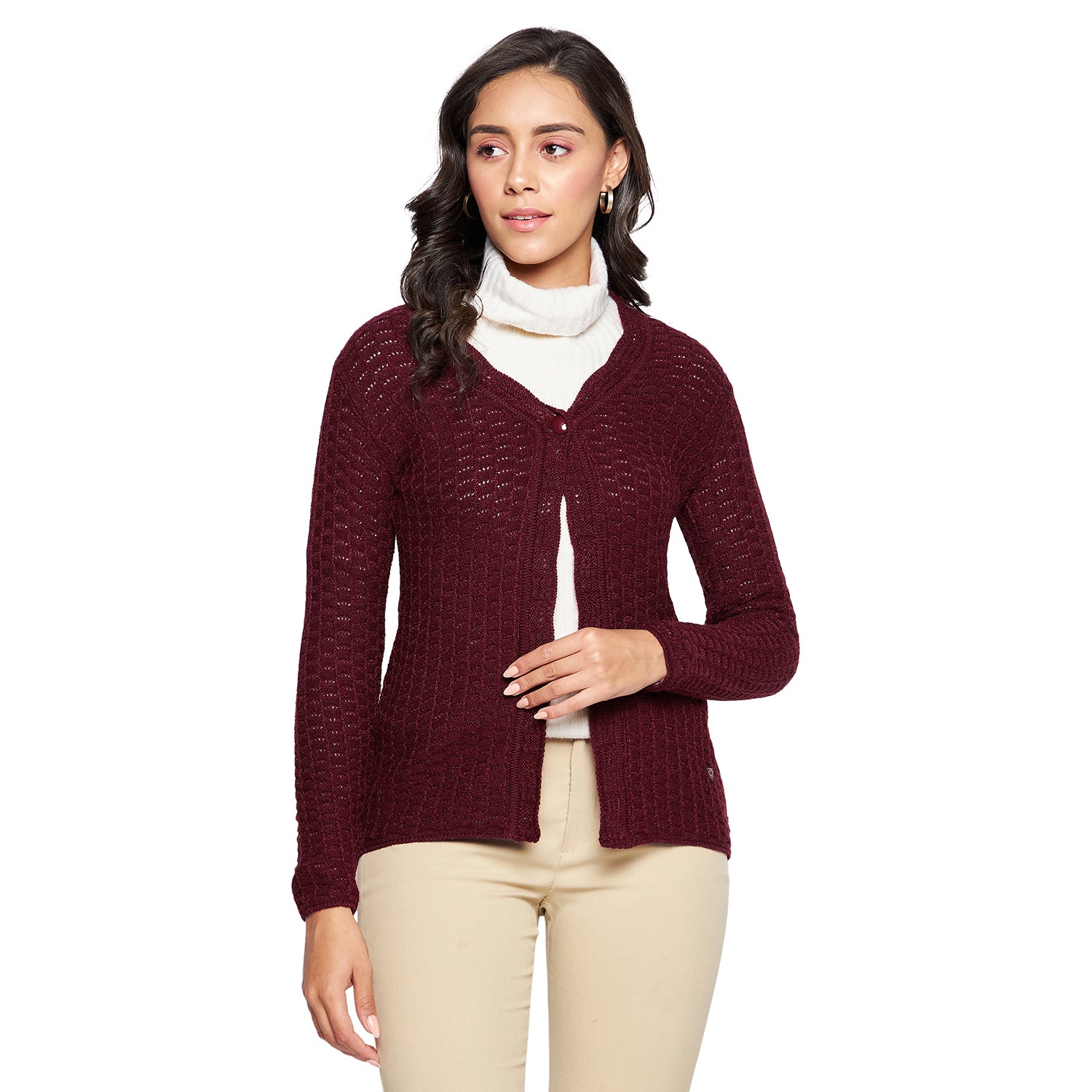 Duke Urban Women Full sleeve V Neck Cardigan (SDS1065)
