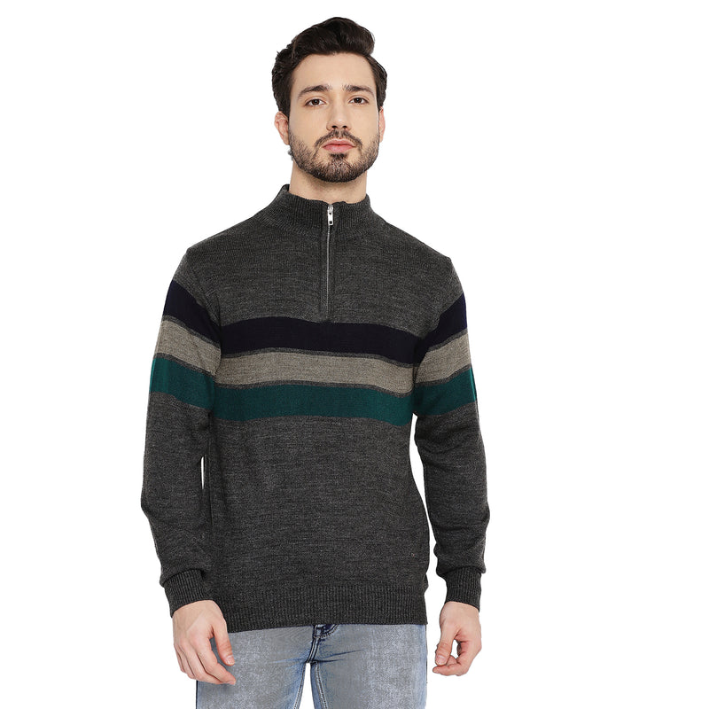 Duke Urban Men Full Sleeve Half Zip Sweater (SDS2079)