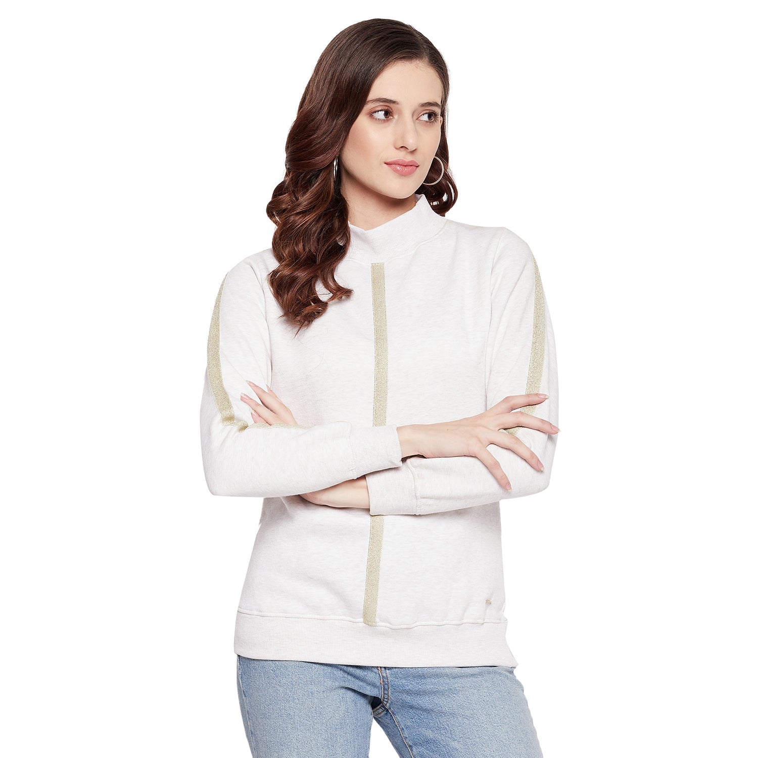 Duke Urban Women Full Sleeve High Neck Sweatshirt (LFX770)