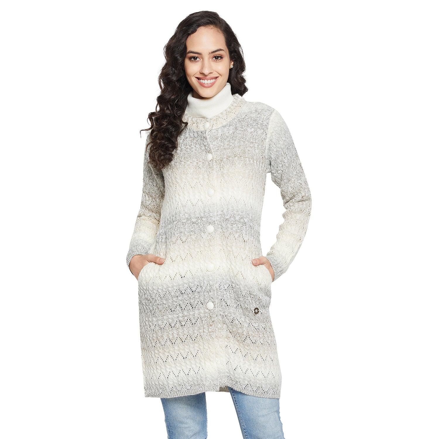 Duke Urban Women Full sleeve Round Neck Cardigan (SDS1097)
