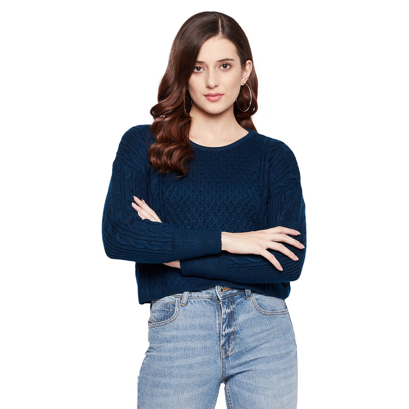 Duke Urban Women Full Sleeve Crop Sweater (SDS934)