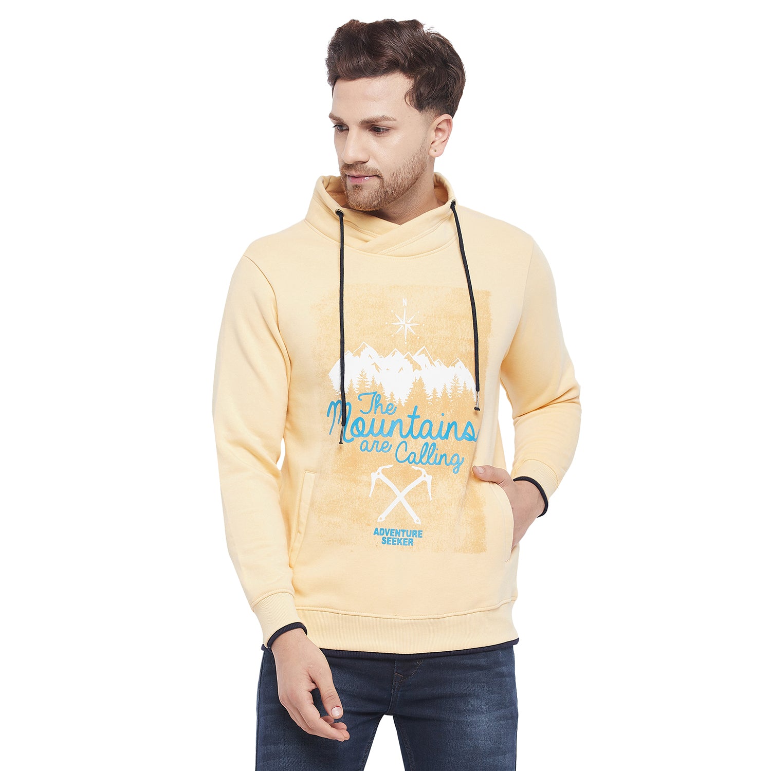 Duke Urban Men Cowl Neck Sweatshirt (LF3853)