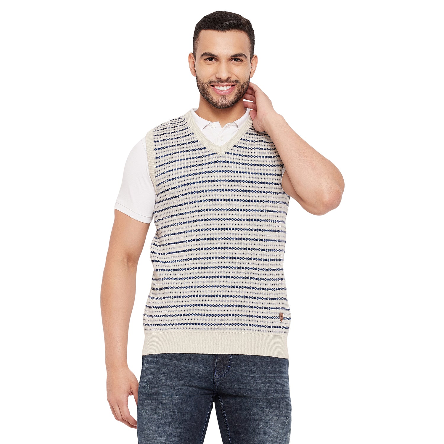 Duke Urban Men Printed Sleeveless Sweater (SDS2034)