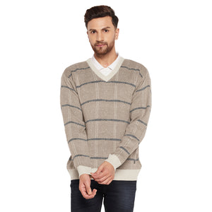 Duke Stardust Men Full Sleeve V-Neck Sweater (SDS708R)