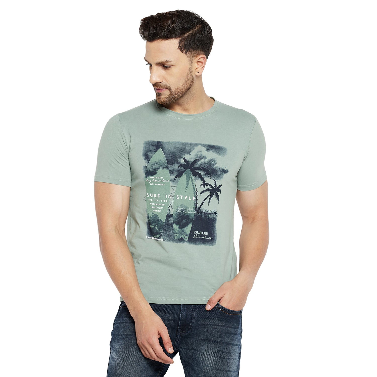 Duke Urban Men Half Sleeve Cotton T-shirt (LF5740)