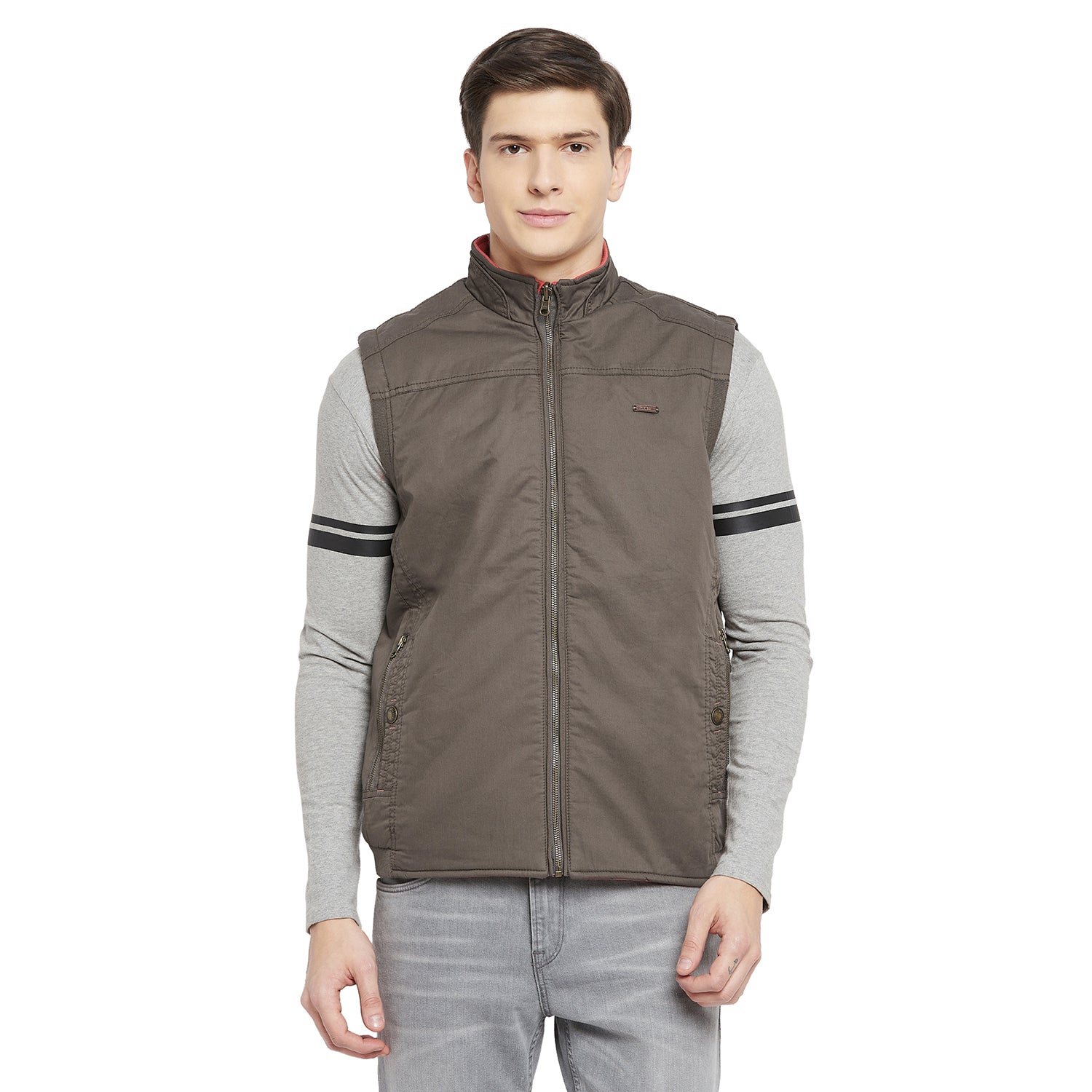 Duke Urban Men Sleeveless Reversible Jacket (SDZ912)
