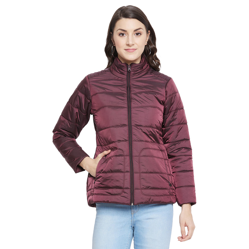 Duke Urban Women Full Sleeve Mettalic Quilted Jacket (SDZ6703)