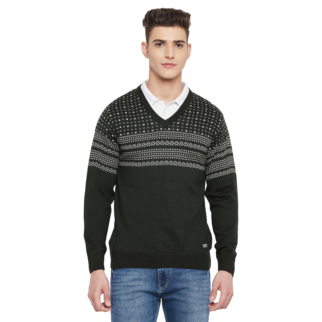 Duke Stardust Men Full Sleeve V Neck Sweater (SDS668)