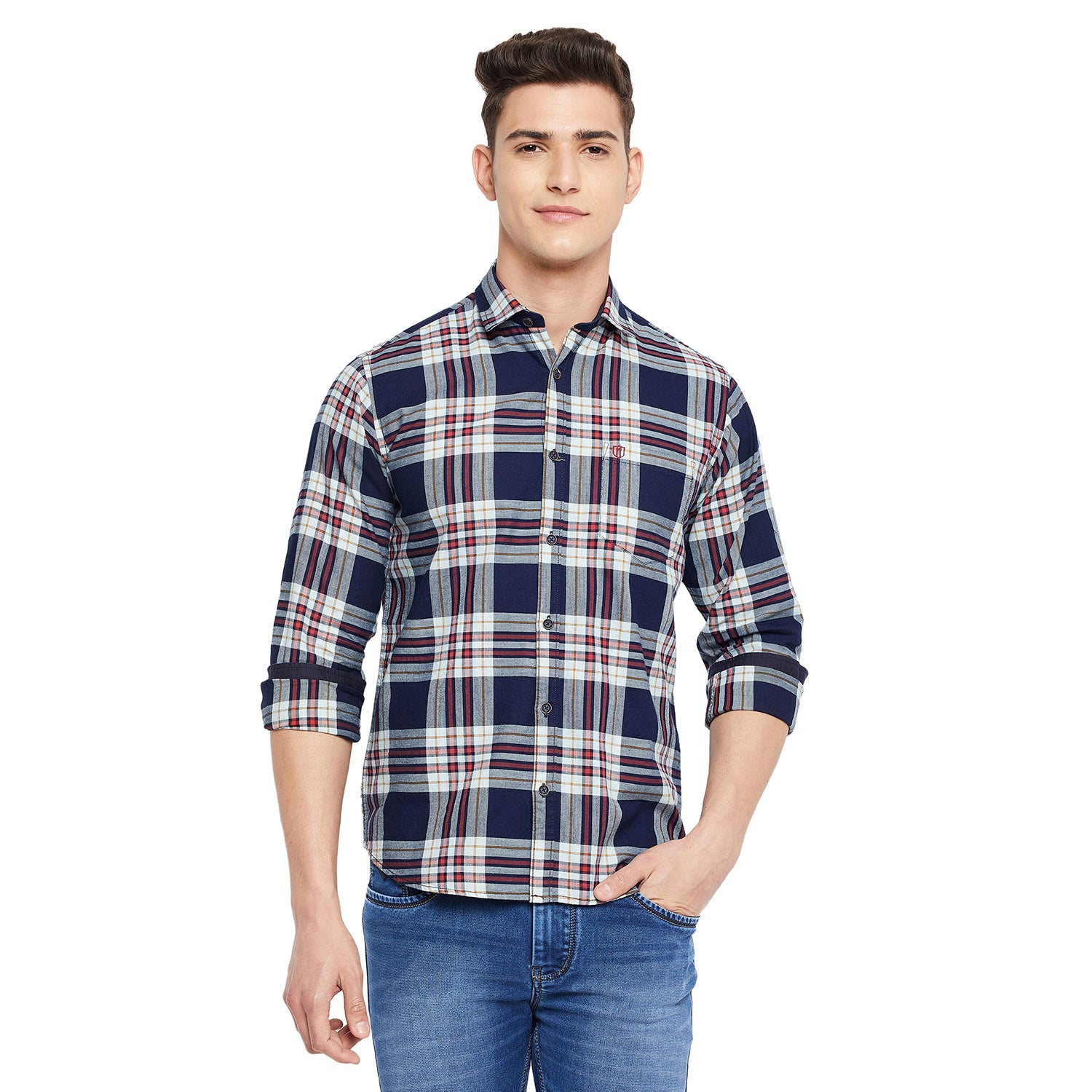 Duke Stardust Men Full Sleeve  Cotton Shirt (SDO5CKIB)