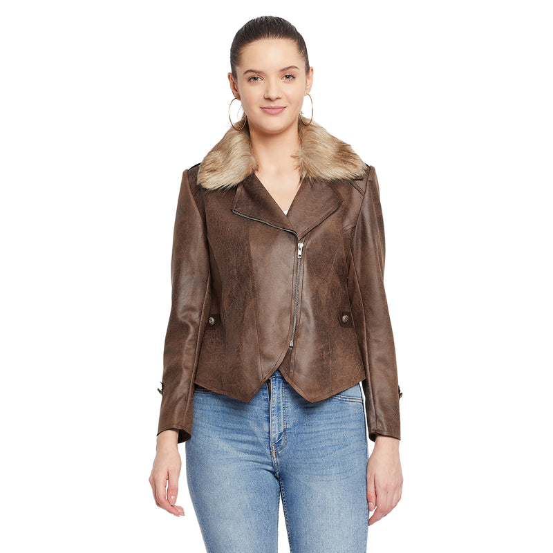 Duke Urban Women Full Sleeve Cropped Coat (SDZ6730)