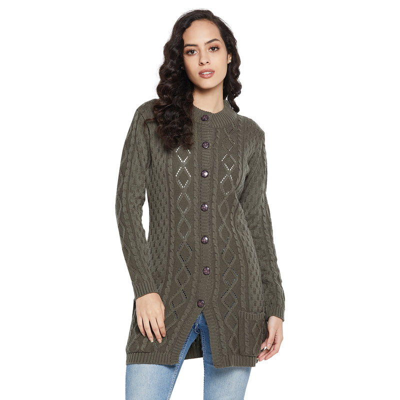 Duke Urban Women Full sleeve Round Neck Cardigan (SDS1116)
