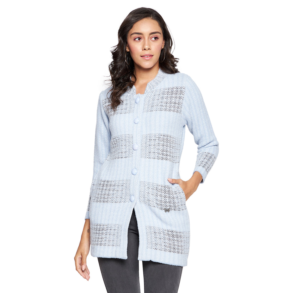 Duke Urban Women Full sleeve Collared Neck Cardigan (SDS1115)