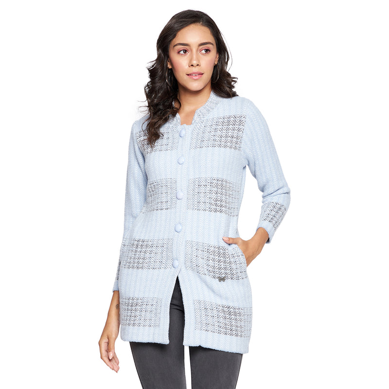 Duke Urban Women Full sleeve Collared Neck Cardigan (SDS1115)