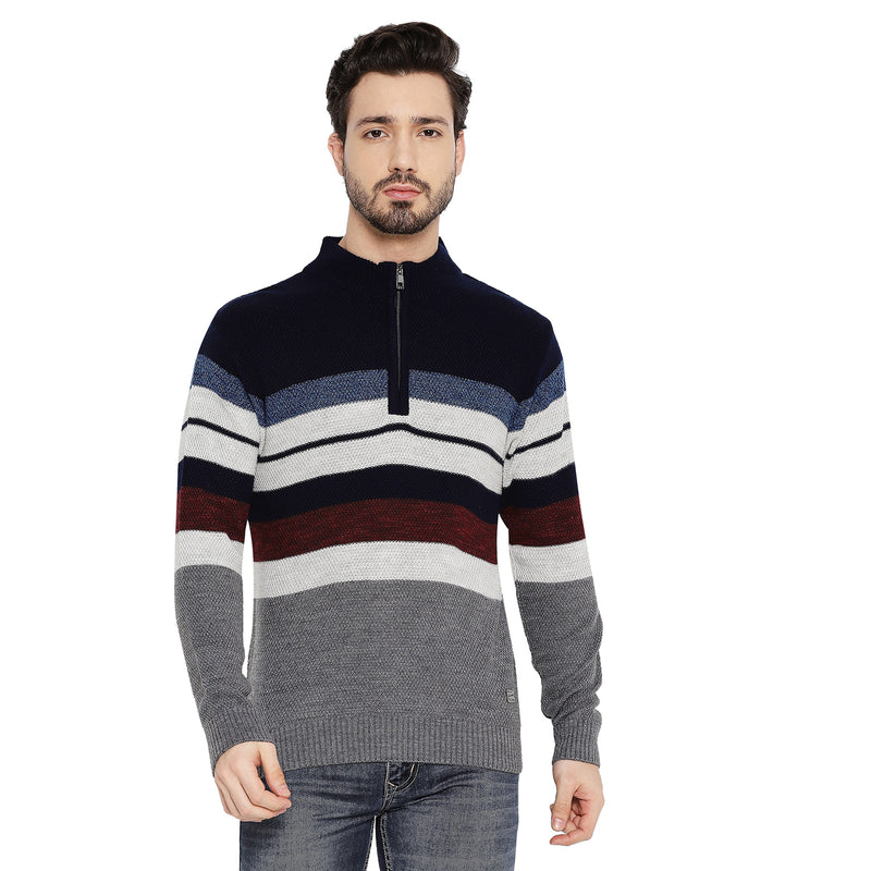 Duke Urban Men Full Sleeve Half Zip Sweater (SDS2076)