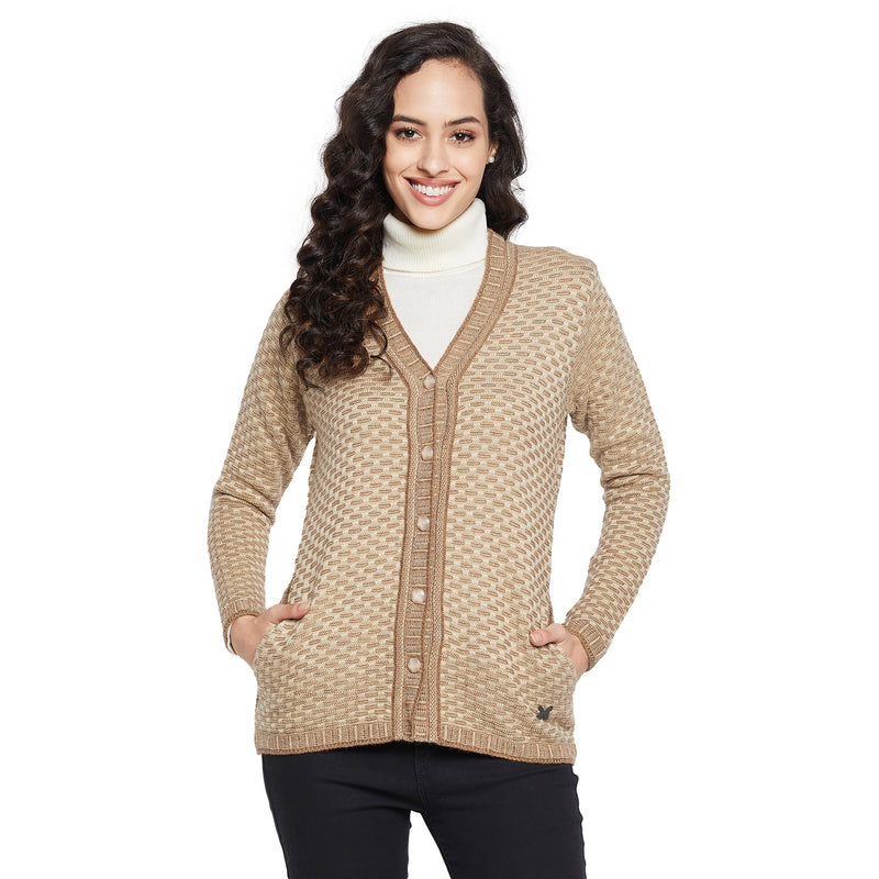 Duke Urban Women Full sleeve V Neck Cardigan (SDS1089)