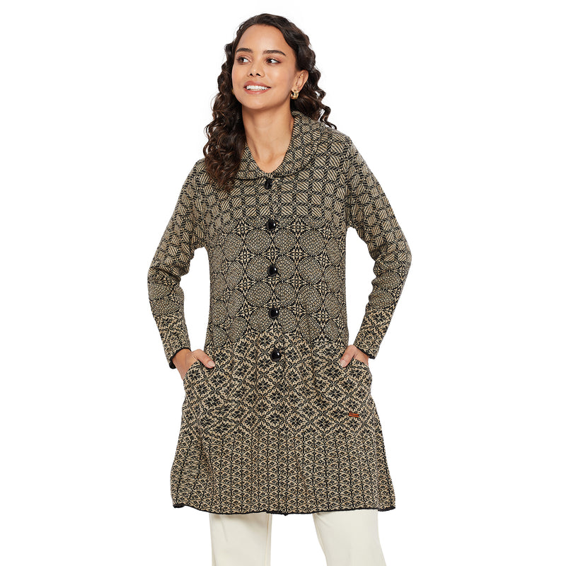 Duke Urban Women Collared Neck Cardigan  (SDS1136)