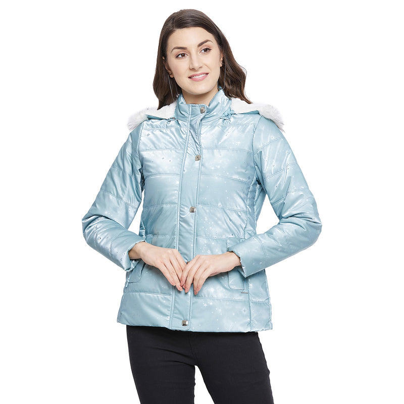 Duke Urban Women Full Sleeve Embossed Quilted Jacket (SDZ6741)
