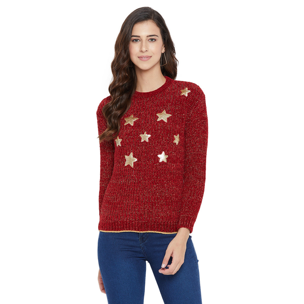 Duke Stardust Women Full Sleeve Sweater (SDS913)