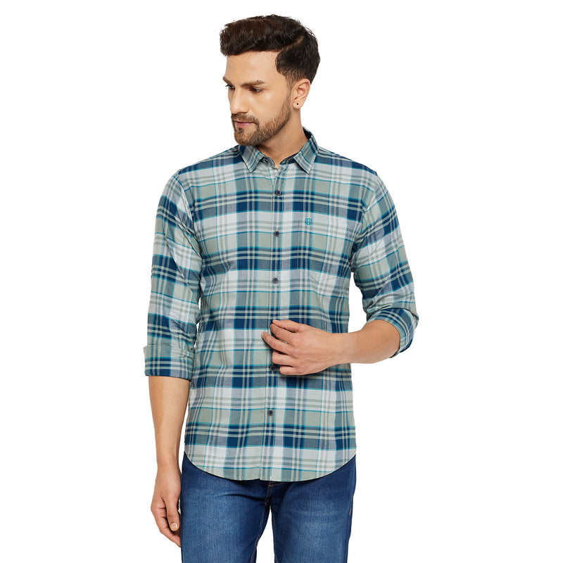 Duke Urban Men Slim Fit Solid Spread Collar Casual Shirt (SDO5CKOL)