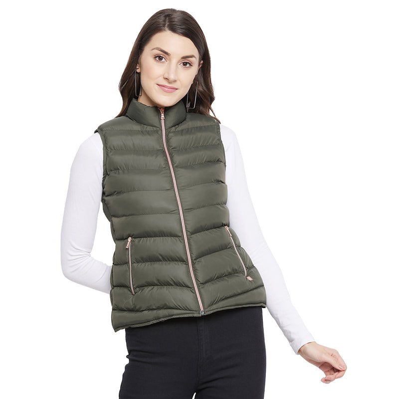 Duke Urban Women Sleeveless Puffer Jacket (SDZ6742)