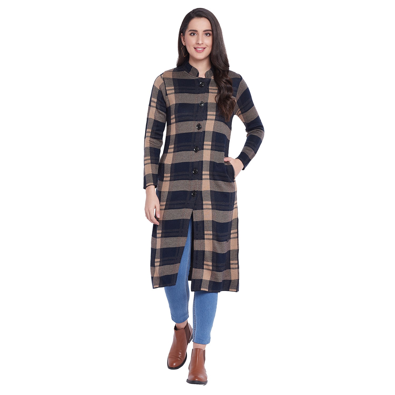 Duke Urban Women Full Sleeve Long Cardigan (SDS941)