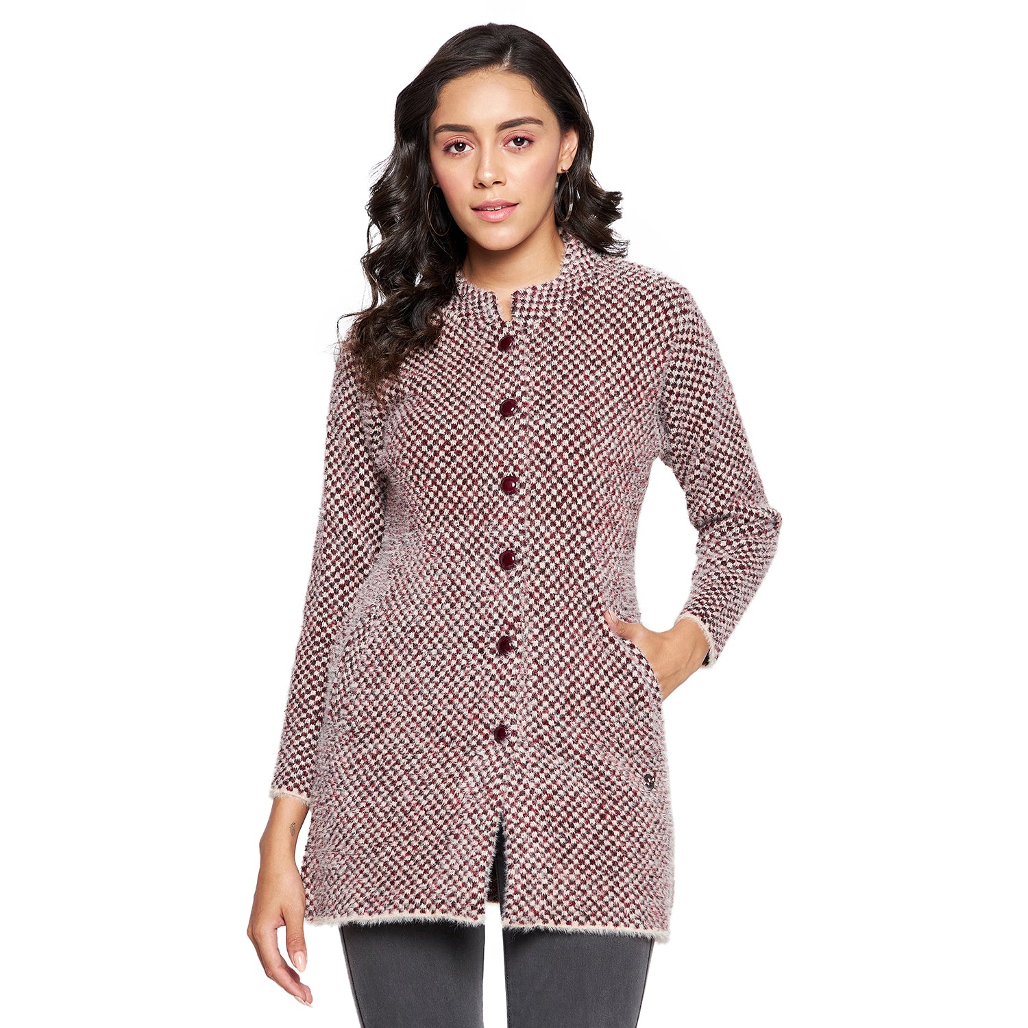 Duke Urban Women Full sleeve Collared Neck Cardigan (SDS1117)