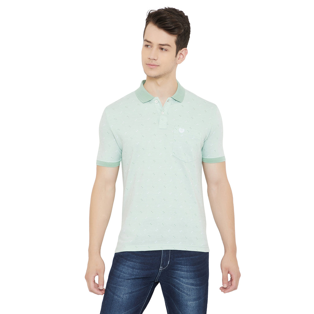 Duke Stardust Men Polo Neck Striped T-Shirt(LF4899)
