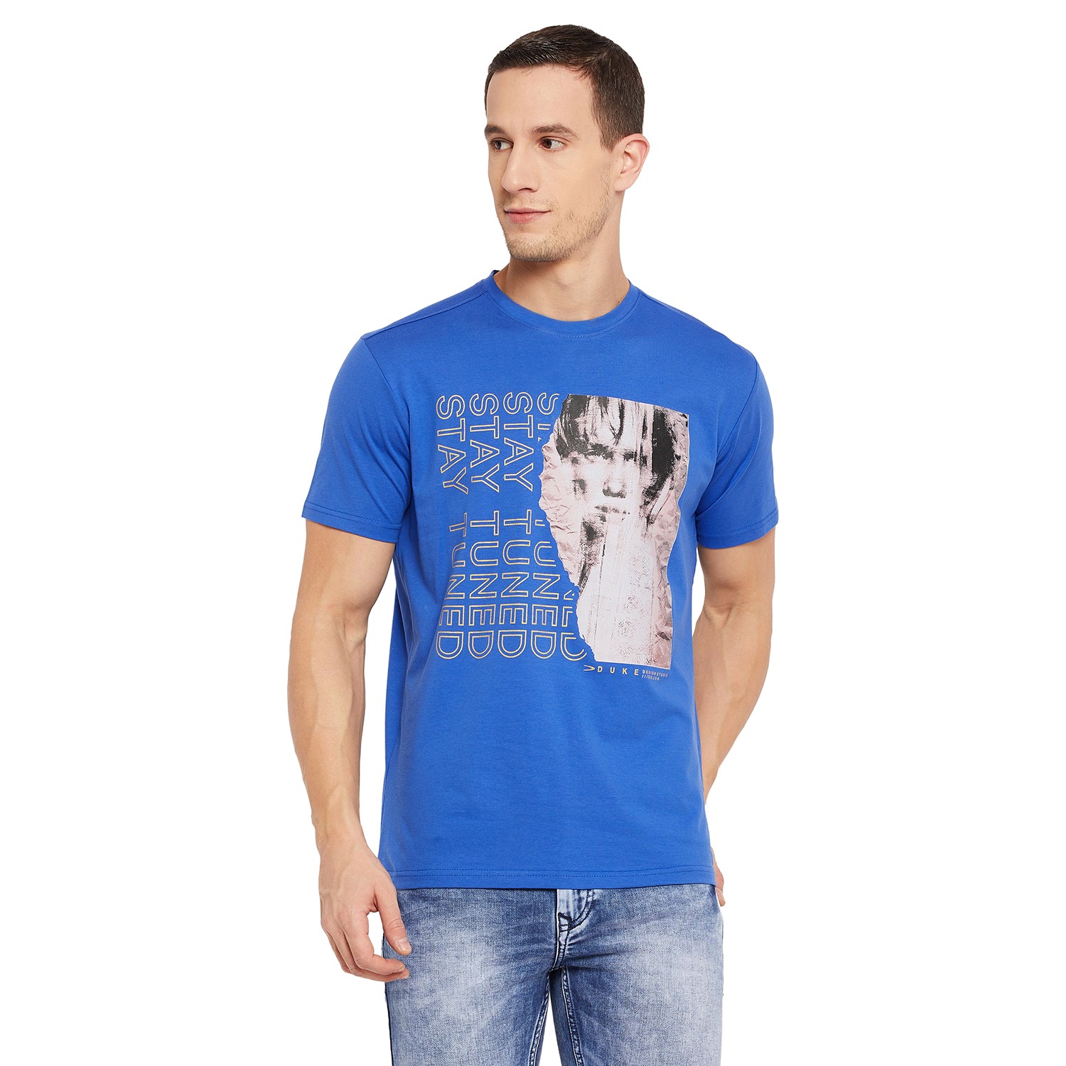 Duke Stardust Men Half Sleeve Cotton T-shirt (LF5286)