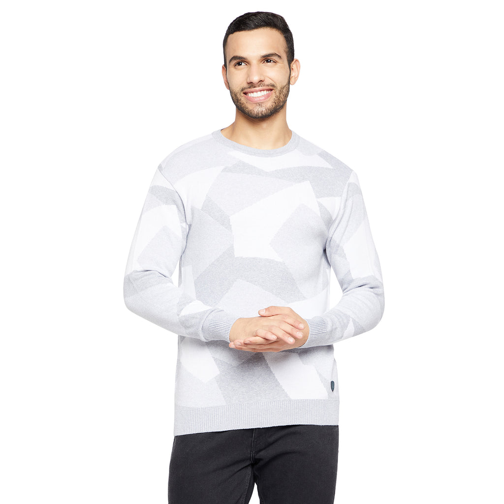 Duke Stardust Men Full Sleeve Self Design Sweater (SDS2074)
