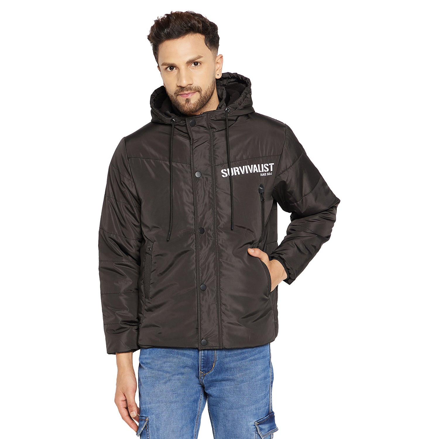 Duke Urban Men Full Sleeve Hooded Jacket (SDZ1087)