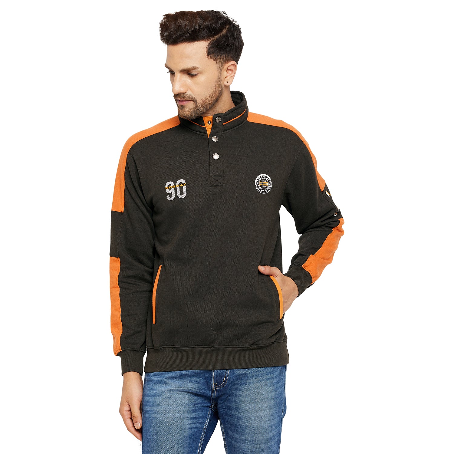 Duke Urban Men Collared Sweatshirt (LF6129)
