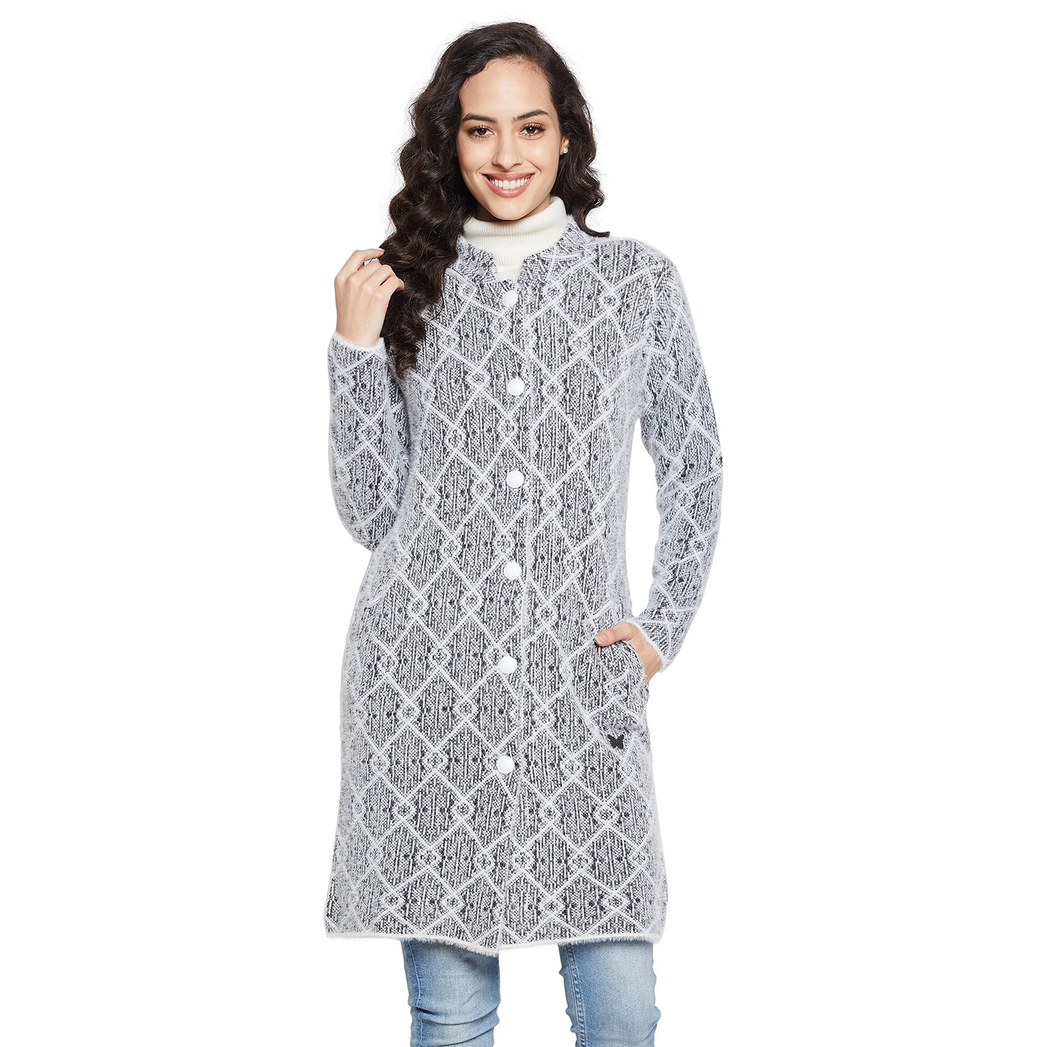 Duke Urban Women Full sleeve Round Neck Cardigan (SDS1098)