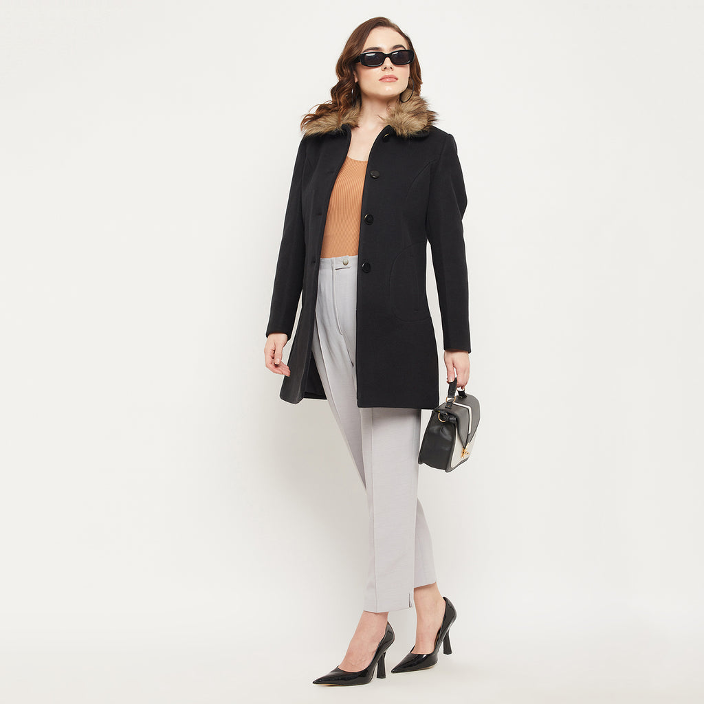 Duke Stardust Women Collared Neck Coat (SDZC104)