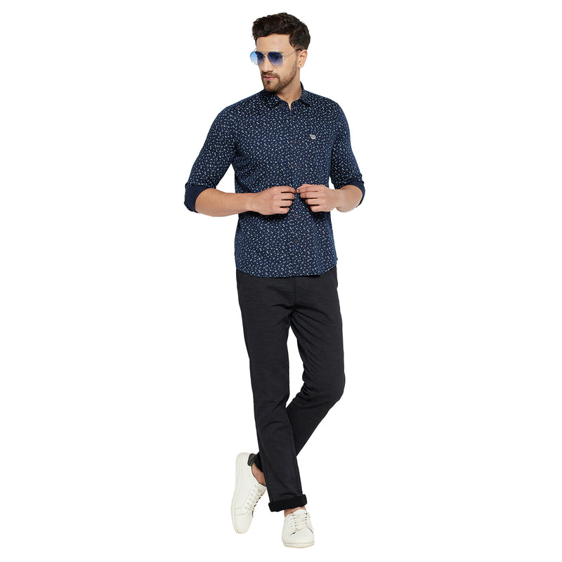 Duke Stardust Men Slim Fit Solid Spread Collar Casual Shirt (SDO6PRTB)