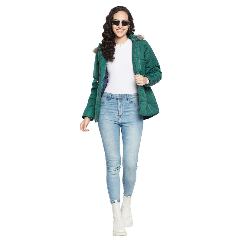 Duke Urban Women Full sleeve Hooded Jacket (SDZ1923)