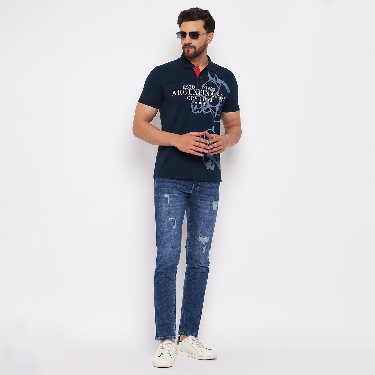 Duke Stardust Men Half Sleeve Cotton T-shirt (LF4829)