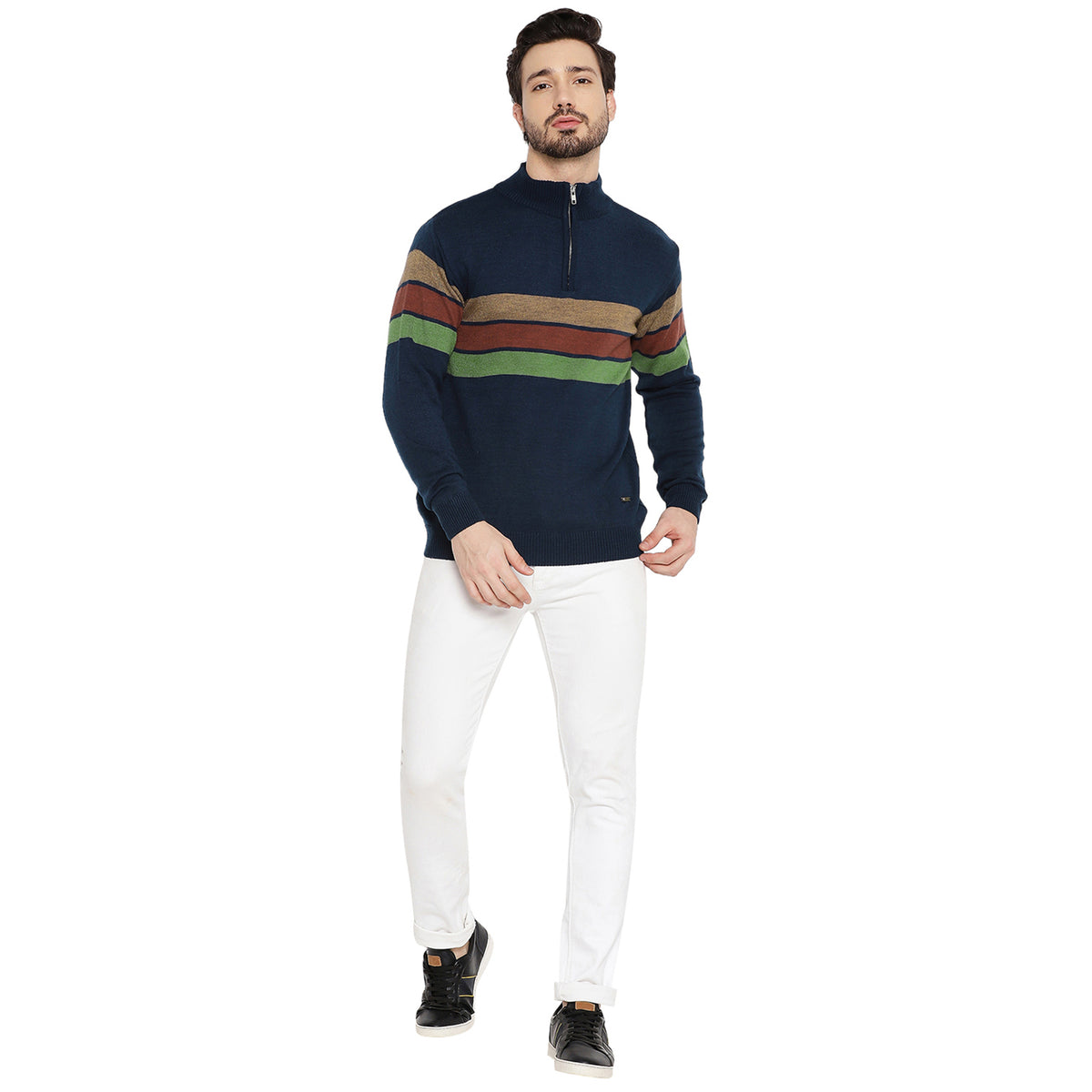 Duke Urban Men Full Sleeve Half Zip Sweater (SDS2079)