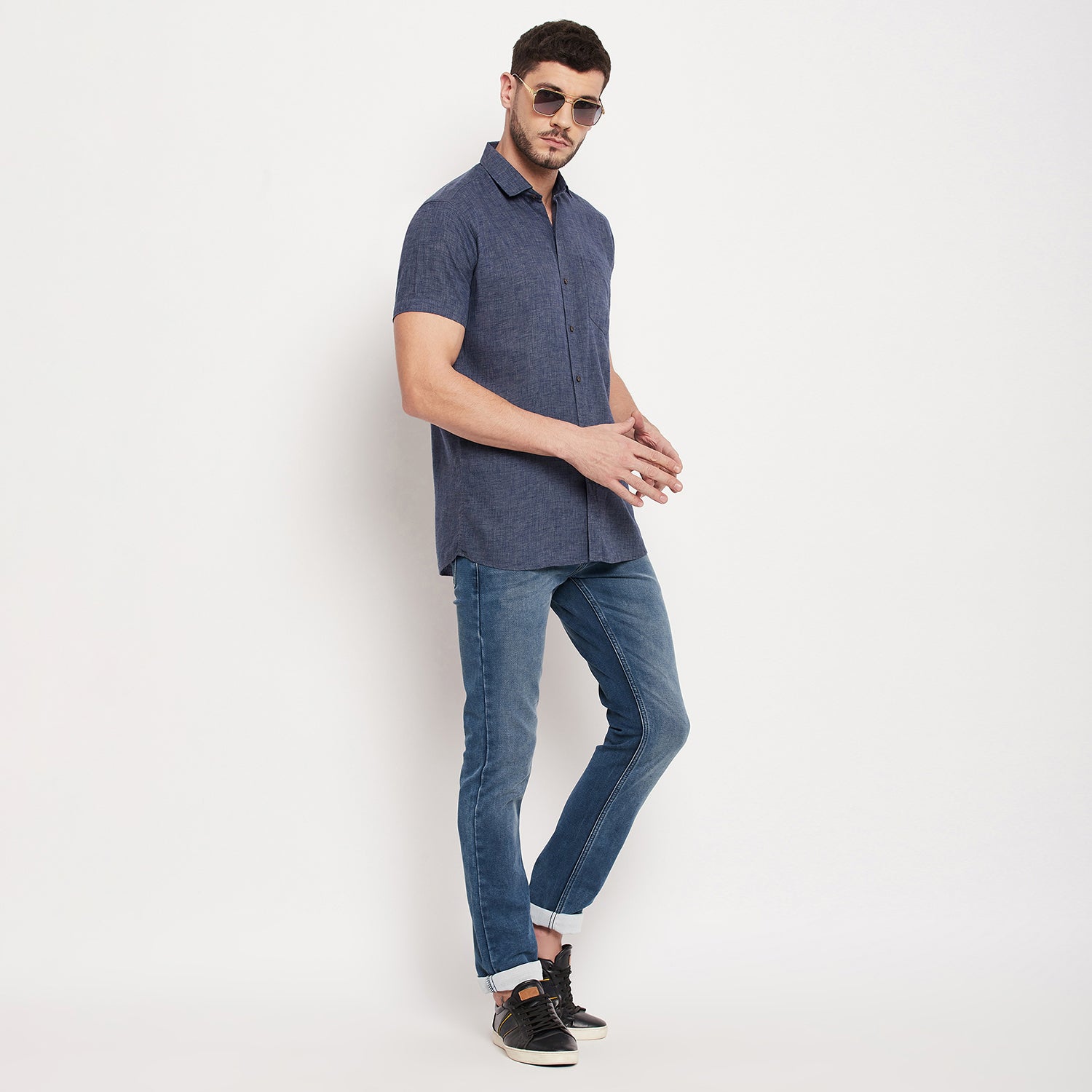 Duke Stardust Men Half Sleeve Cotton Shirt (SDO44CLM)
