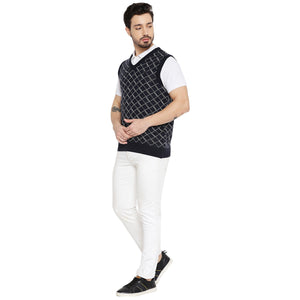 Duke Stardust Men Sleeveless V Neck Sweater (SDS2027)