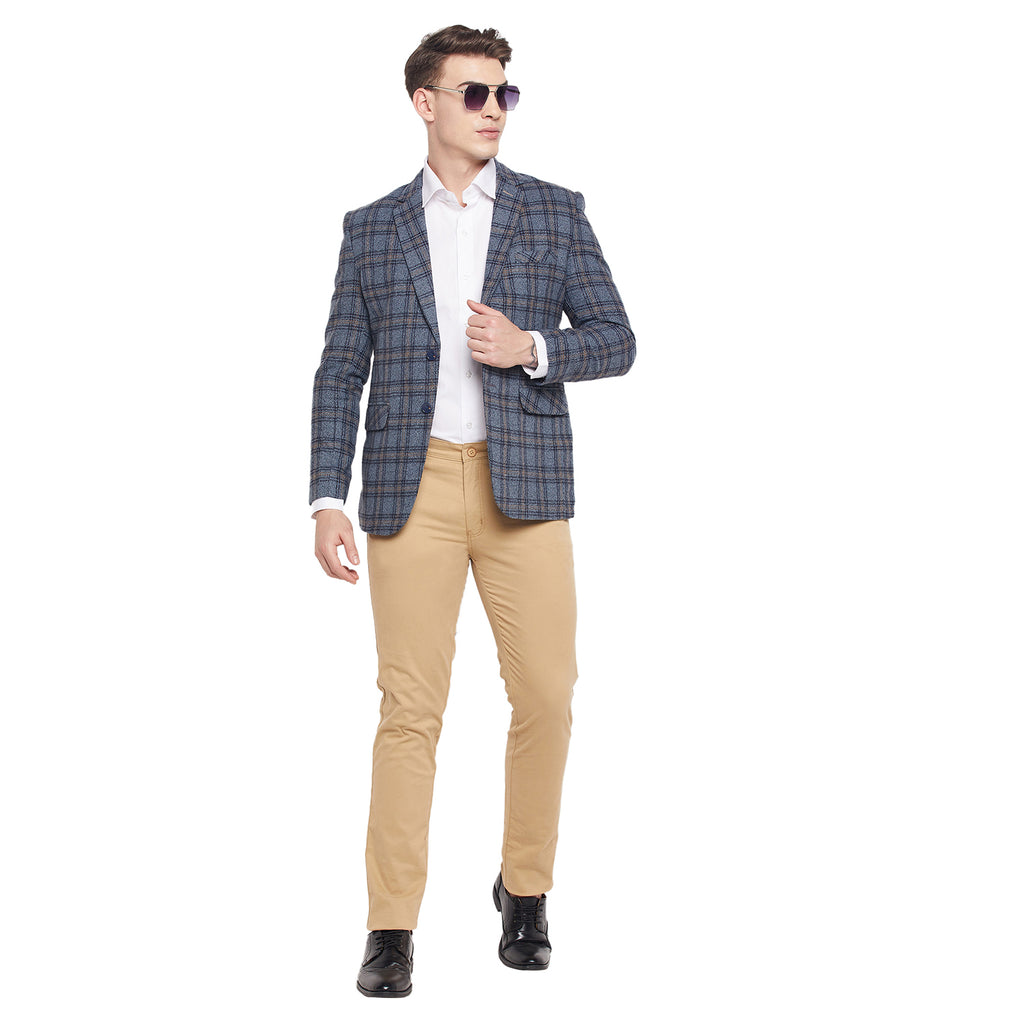 Duke Stardust Men Full Sleeve Lapel Neck Coat (SDZ933)
