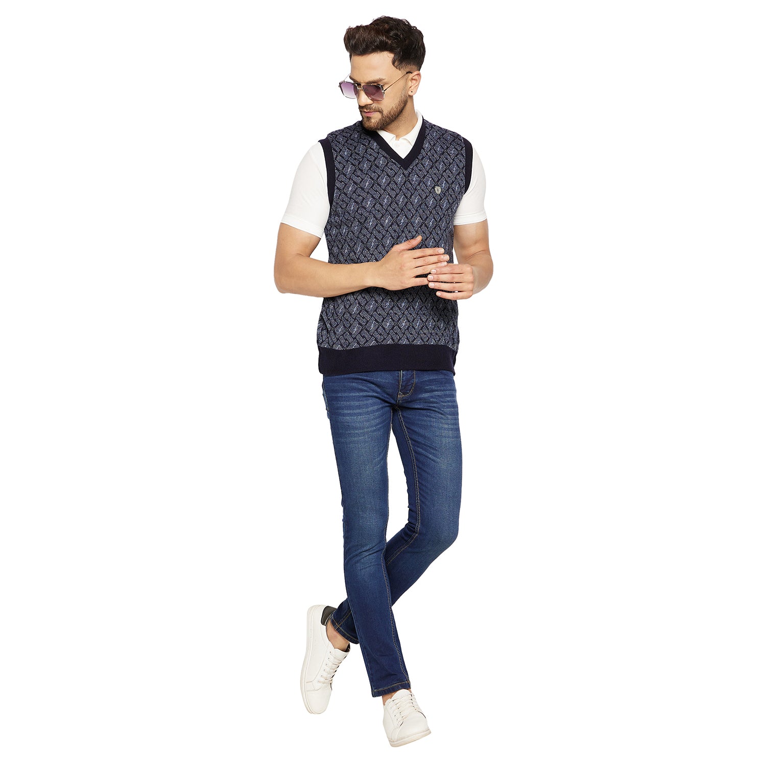 Duke Urban Men Sleeveless Reversible Sweater (SDS2042)