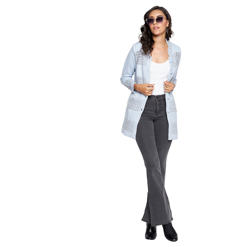 Duke Urban Women Full sleeve Collared Neck Cardigan (SDS1115)