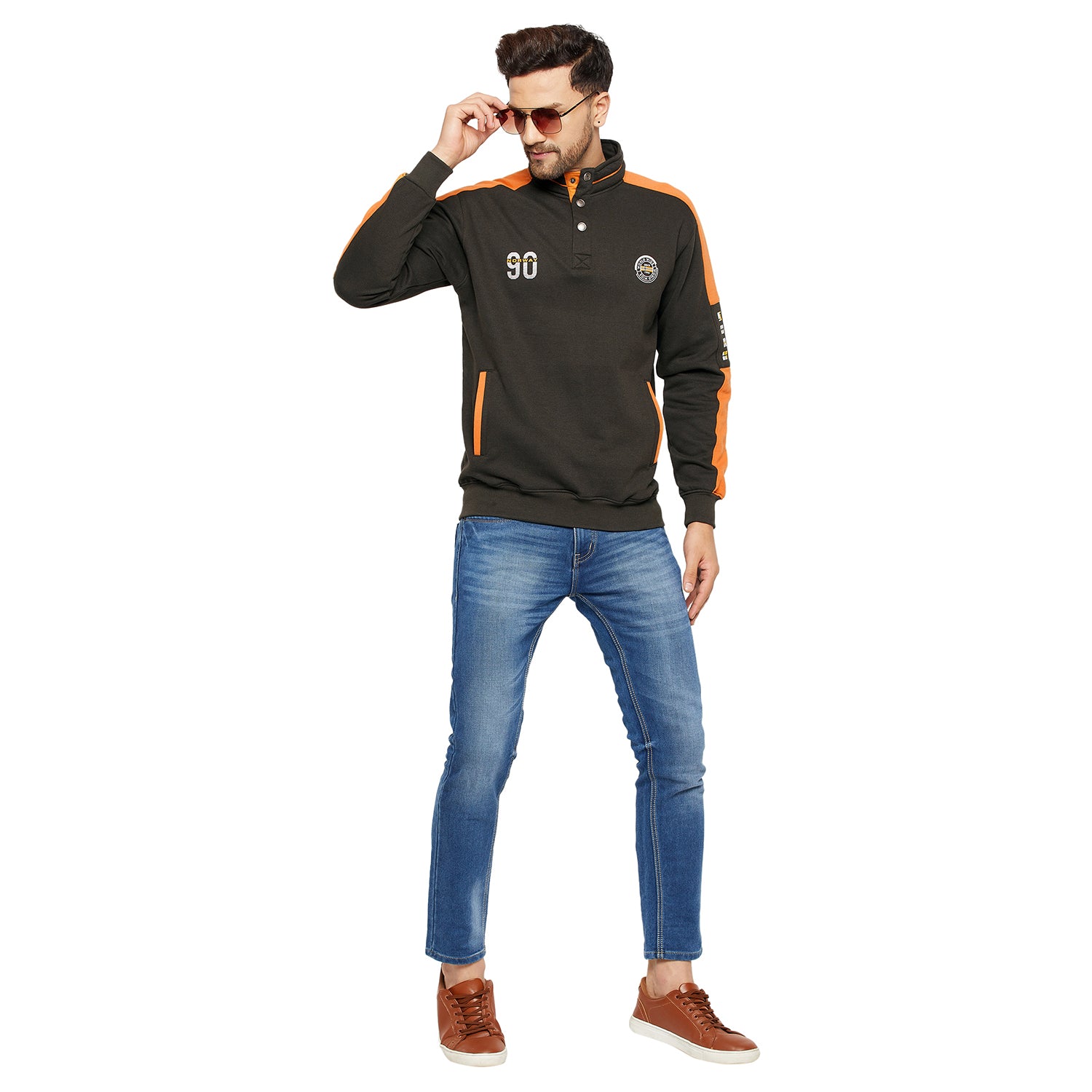 Duke Urban Men Collared Sweatshirt (LF6129)